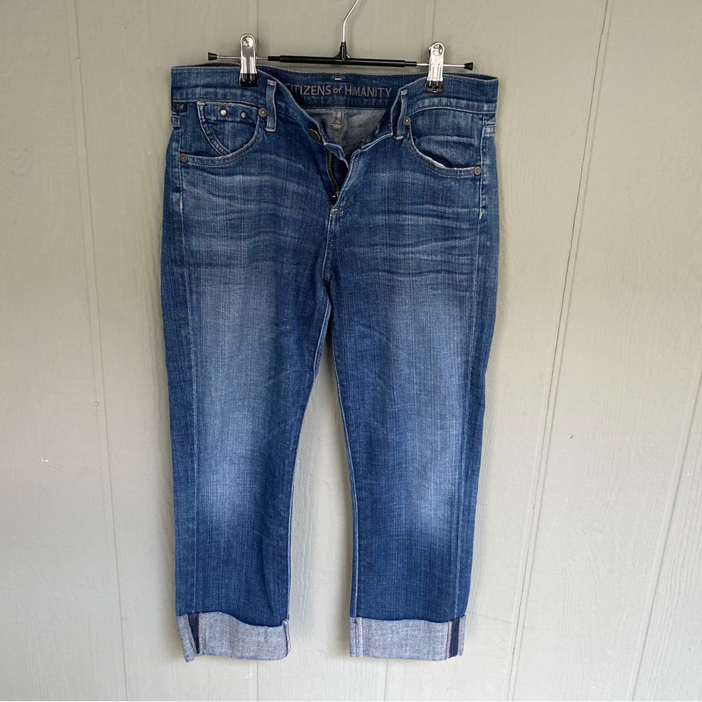 Citizens Of Humanity Dani Cropped Straight Leg Blue Jeans 28